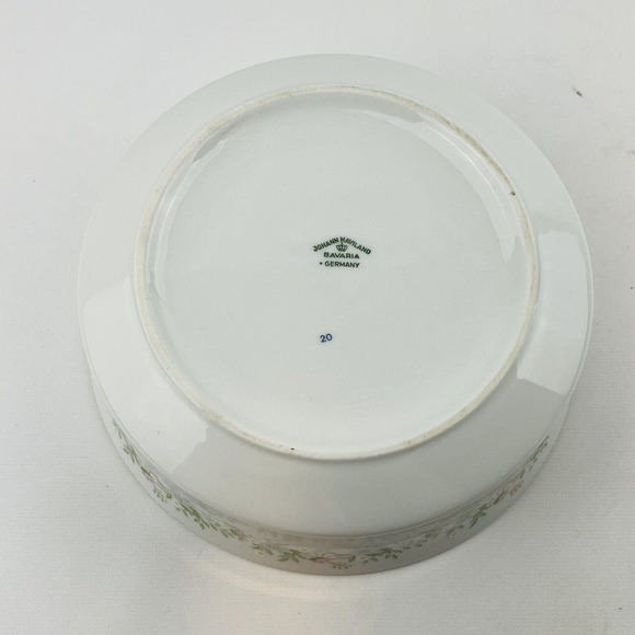 Haviland Forever Spring 7.5" Round Vegetable Bowl Pastel Flowers Silver Rim - Picture 3 of 7